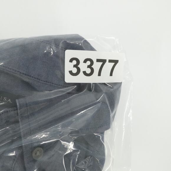 John Varvatos Shirt Mens XXL Blue Long Sleeve Roll Tab Pocket Lightweight Preppy - Picture 12 of 12